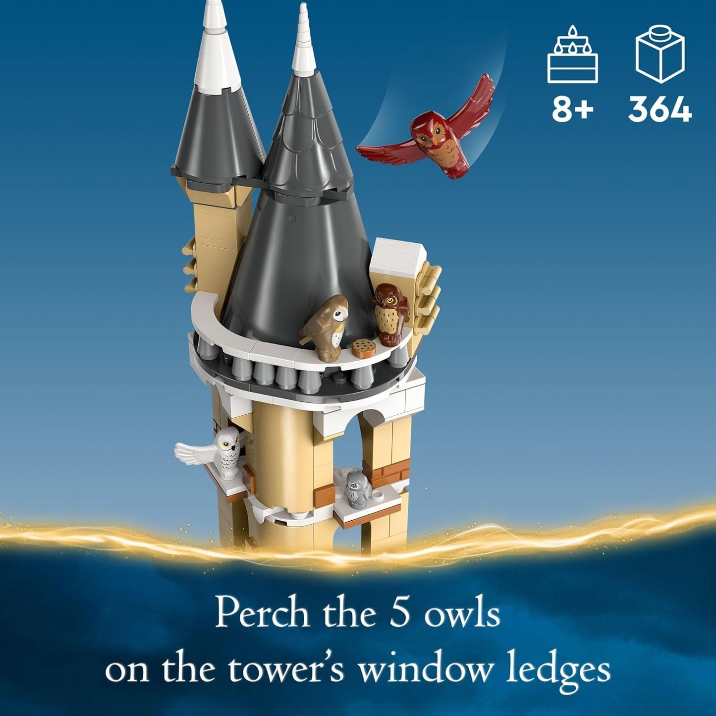 HotLEGO Harry Potter Hogwarts Castle Owlery Toy, Wizarding World Fantasy Toy for Girls and Boys, Harry Potter Castle Playset with 3 Characters, Birthday Gift Idea for Kids Ages 8 and Up, 76430