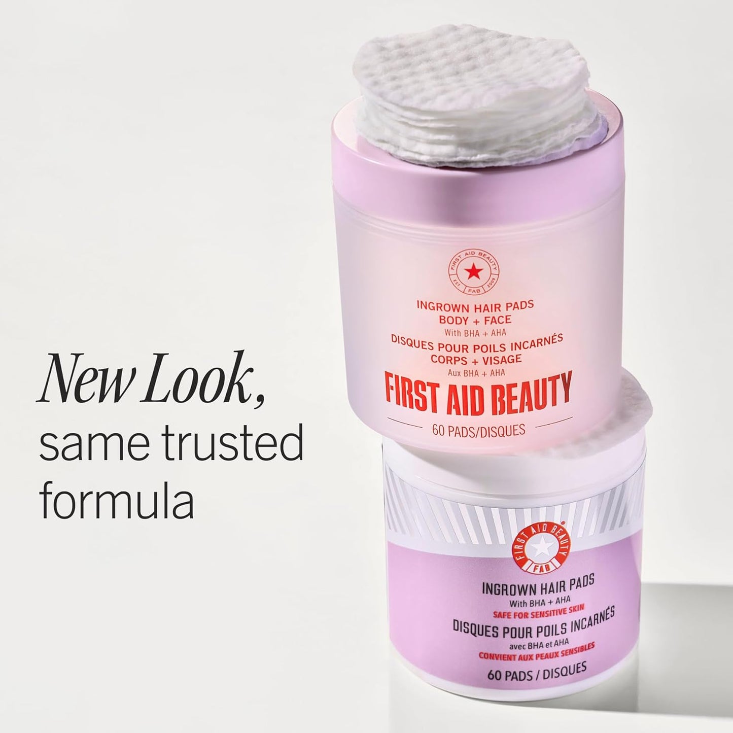 HotFirst Aid Beauty Ingrown Hair Pads Aftershave Treatment to Help Prevent Razor Bumps, Exfoliate Underarms & Bikini Area, Sensitive Skin