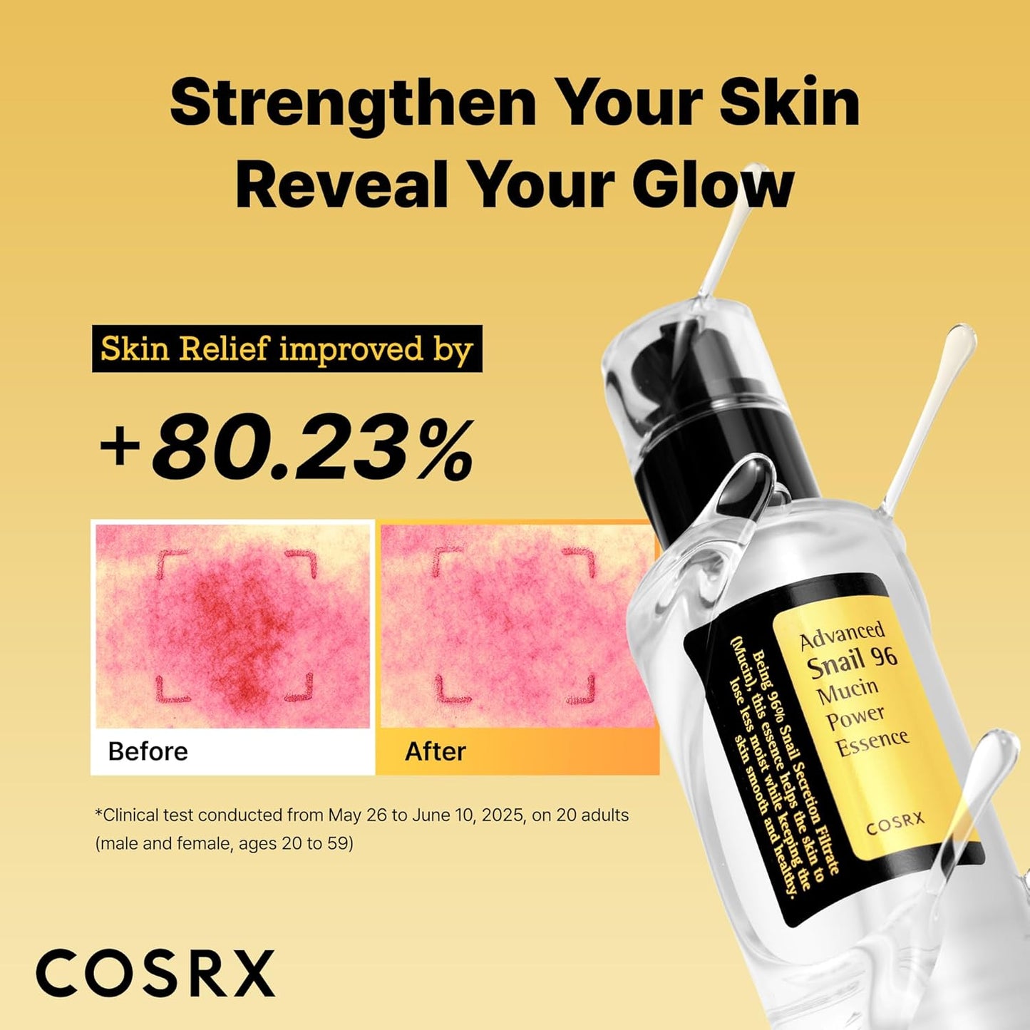 HotCOSRX Snail Mucin 96% Repairing Serum, Hydrating Serum for Face with Snail Secretion Filtrate for Dull Skin & Fine Lines, 100ml, Korean Skin Care