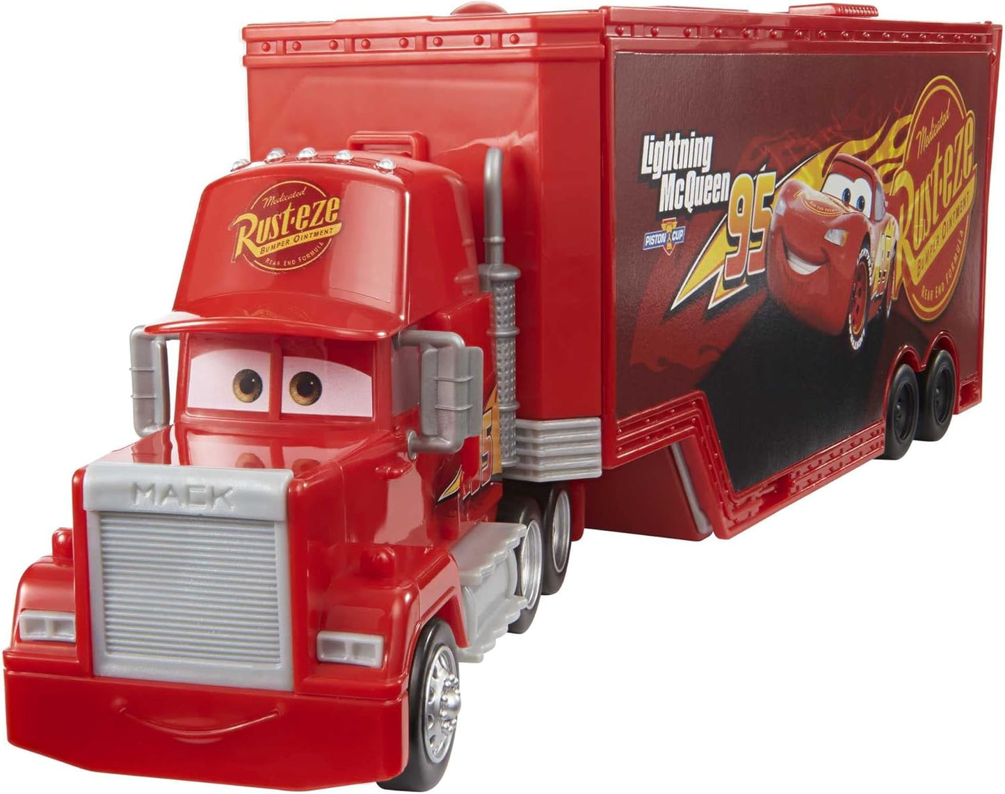 HotMattel Disney and Pixar Cars Transforming Mack Playset | 2-in-1 Toy Truck & Tune-Up Station with Launcher, Lift & More, Movie-Inspired Graphics