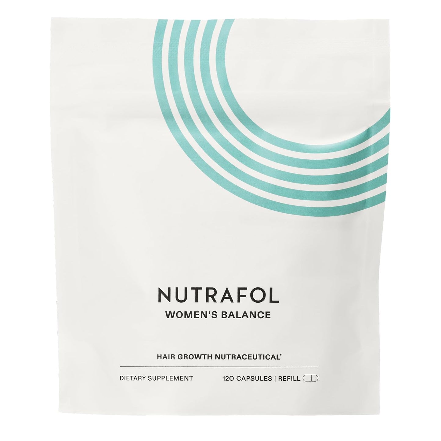HotNutrafol Women's Balance Hair Growth Supplements, Ages 45 and Up, Clinically Proven for Visibly Thicker Hair and Scalp Coverage in 3-6 Months, Dermatologist Recommended - 1 Month Supply Refill Pouch
