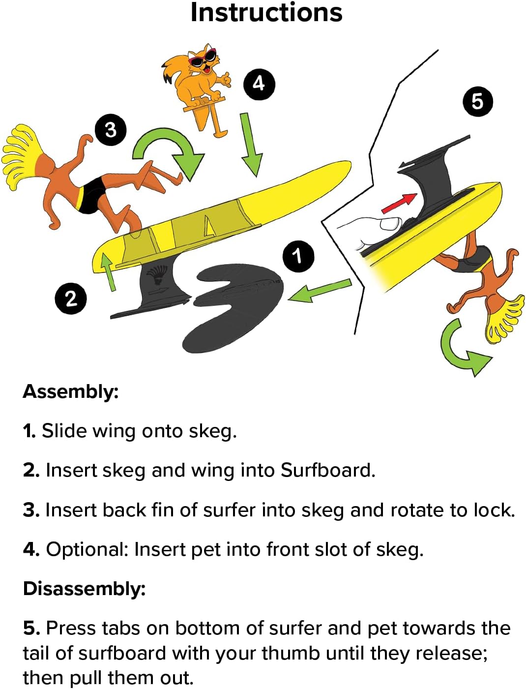 Hot Surfer Dudes Classics Wave Powered Mini-Surfer and Surfboard Toy - Outer Bank Olivia
