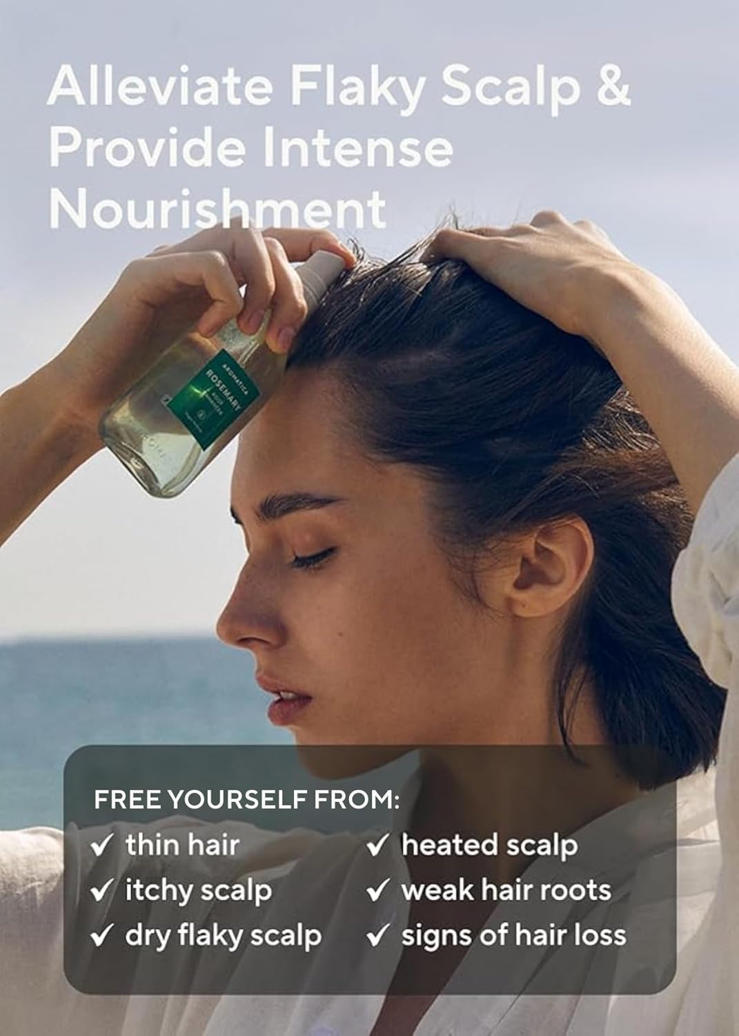 HotAROMATICA Root Enhancer Rosemary Water for Hair Growth spray | Rosemary hair oil & caffeine & biotin, Korean hair care for hair thinning & loss, free from silicone, paraben and sulfate