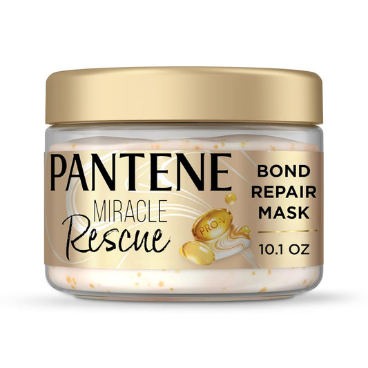 HotPantene Miracle Rescue Hair Mask, Intensive Bond Repair with Melting Pro-V Pearls, Melts Away Damage, Builds Bonds, Strengthens Against Damage, Deep Conditioning for Dry Damaged Hair, 10.1 fl oz
