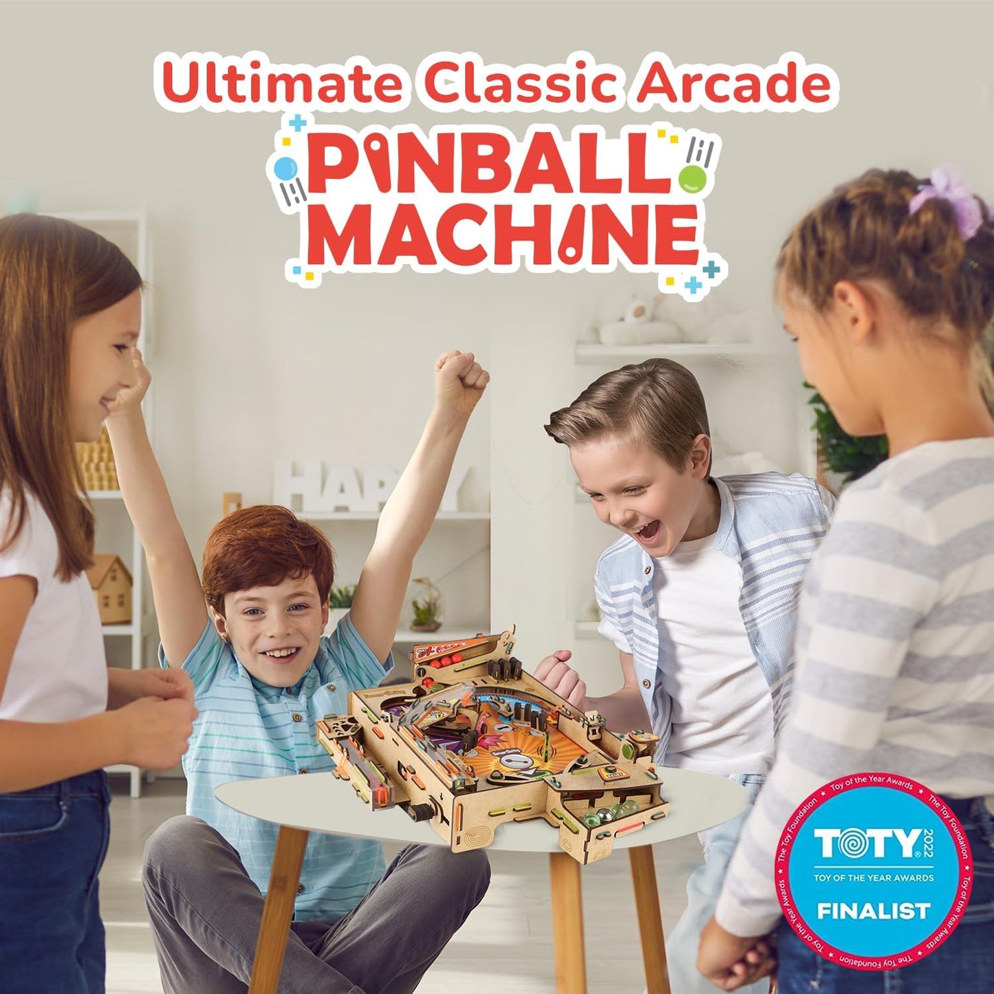 HotSmartivity DIY Pinball Machine for Kids 8-14 Years Old | Global Award Winning Arcade Game | Build Your Own Pinball I Birthday Gift for Smart Kids | STEM Toy for Boys & Girls