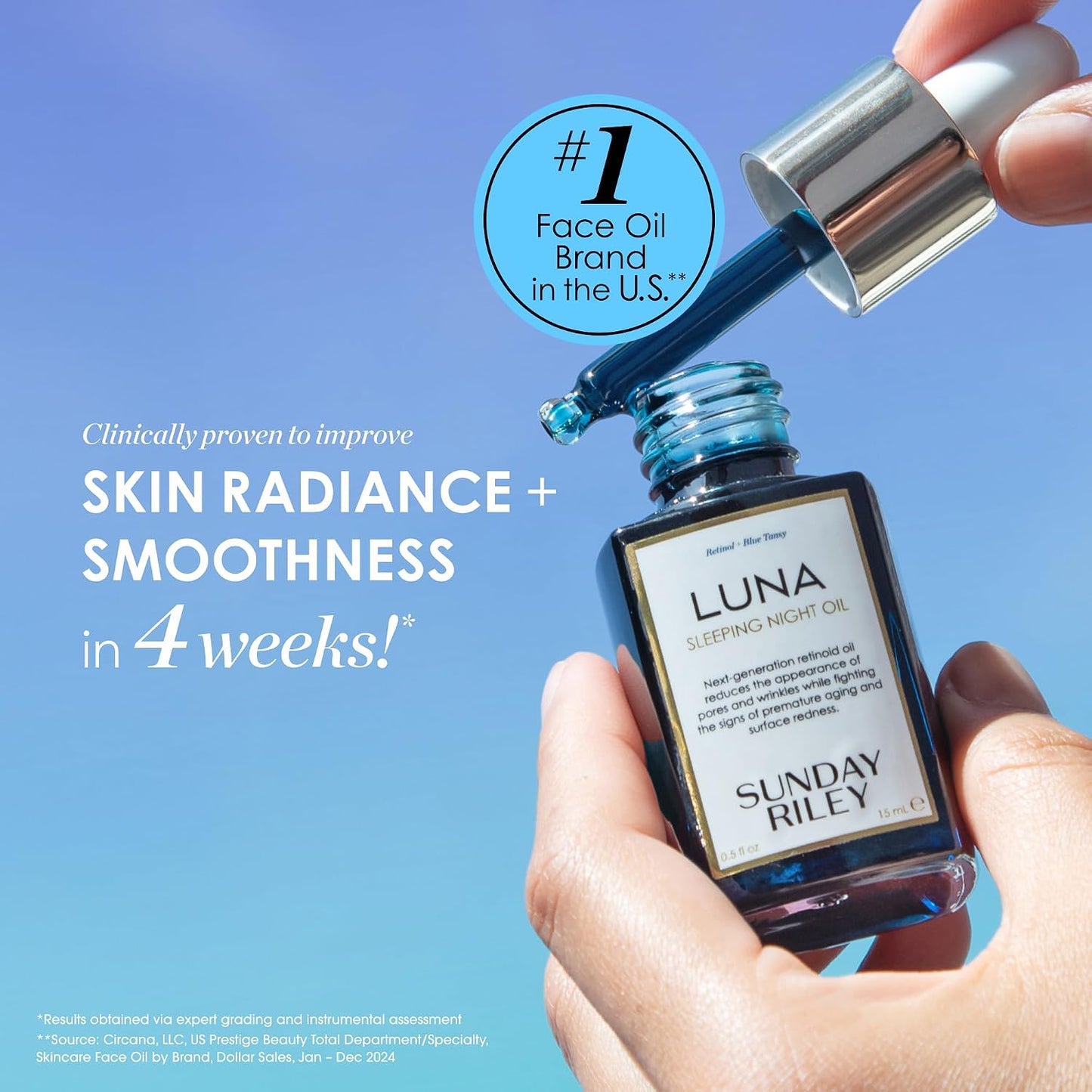 HotSunday Riley Luna Retinol Sleeping Anti Aging Night Face Oil