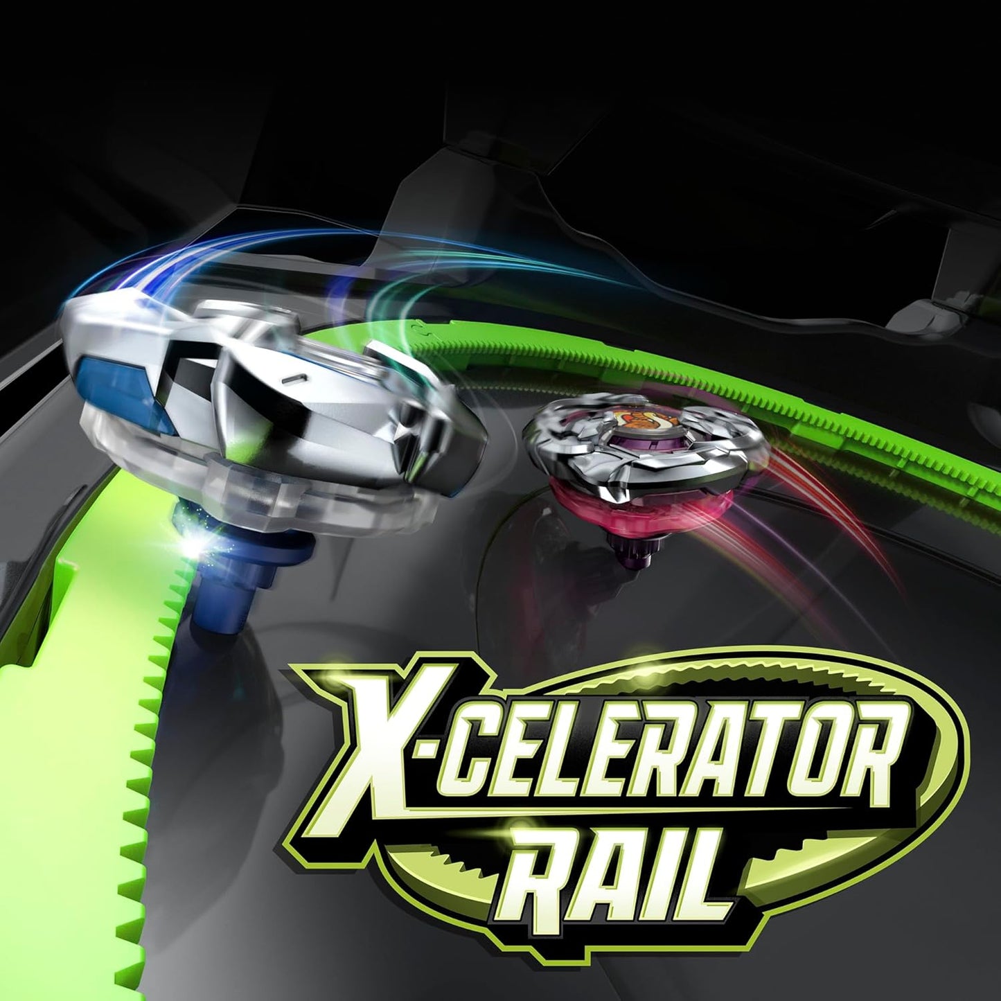 HotBeyblade X Xtreme Battle Set with Beystadium Arena Featuring X-Celerator Rail, 2 Right-Spinning Top Toys, 2 Launchers, Toys for Boys and Girls, 8+