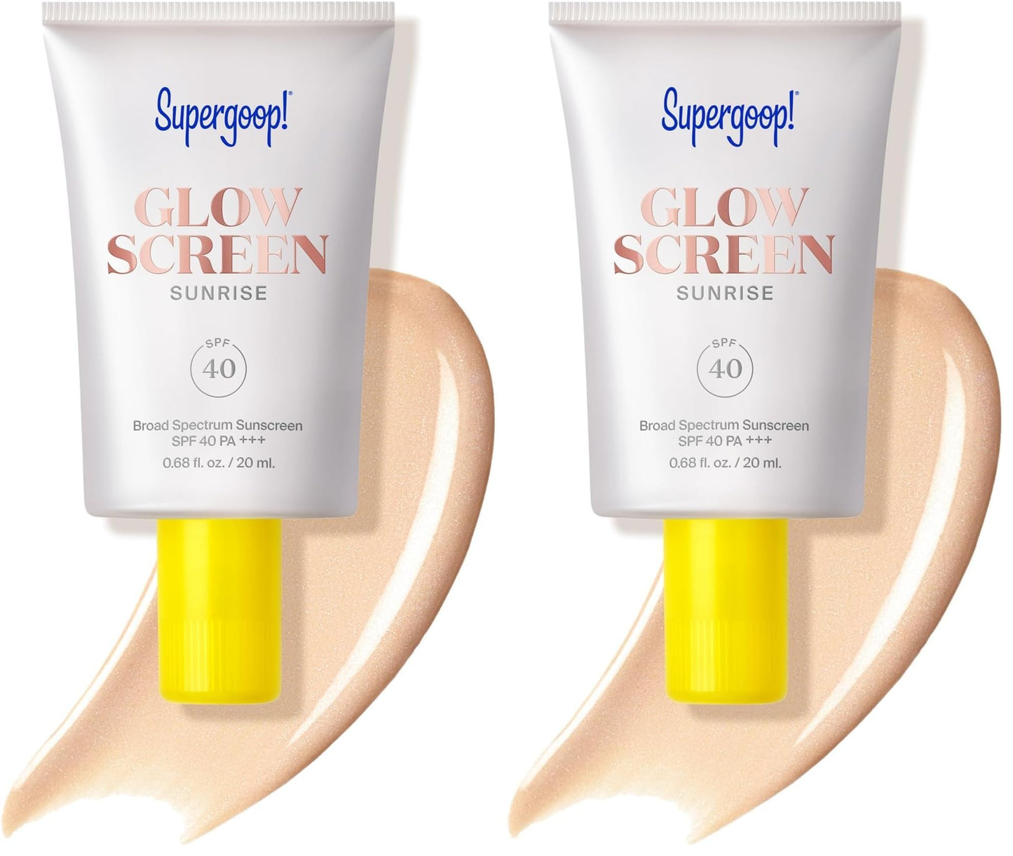 HotSupergoop! Glowscreen SPF 40 - Glowy Primer + Broad Spectrum Tinted Sunscreen - Helps Filter Blue Light - Hydration - Hyaluronic Acid & Vitamin B6