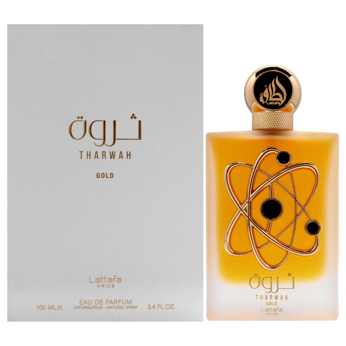 Hot Lattafa Perfumes Tharwah Gold for Unisex Eau de Parfum Spray, 3.4 Ounce
