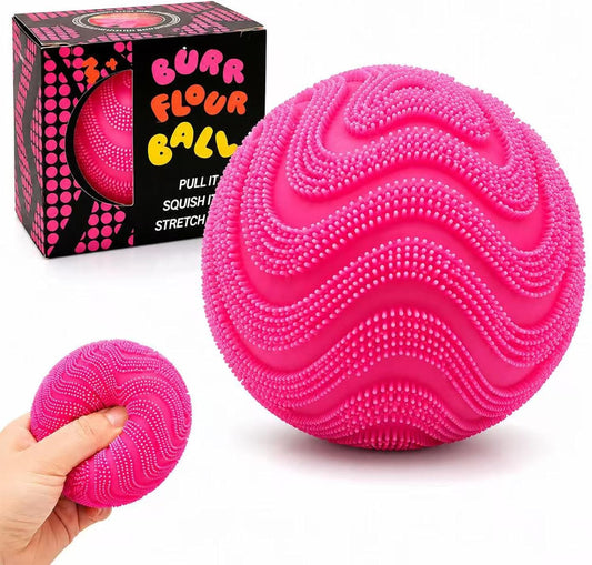 HotFuzz Ball Squishy Stress Ball,Soft Fidget Squishy Fuzz Squeeze Ball for Adults,Anxiety Stress Relief Toys,Party Favors Gift for Adults (Pink Ball)