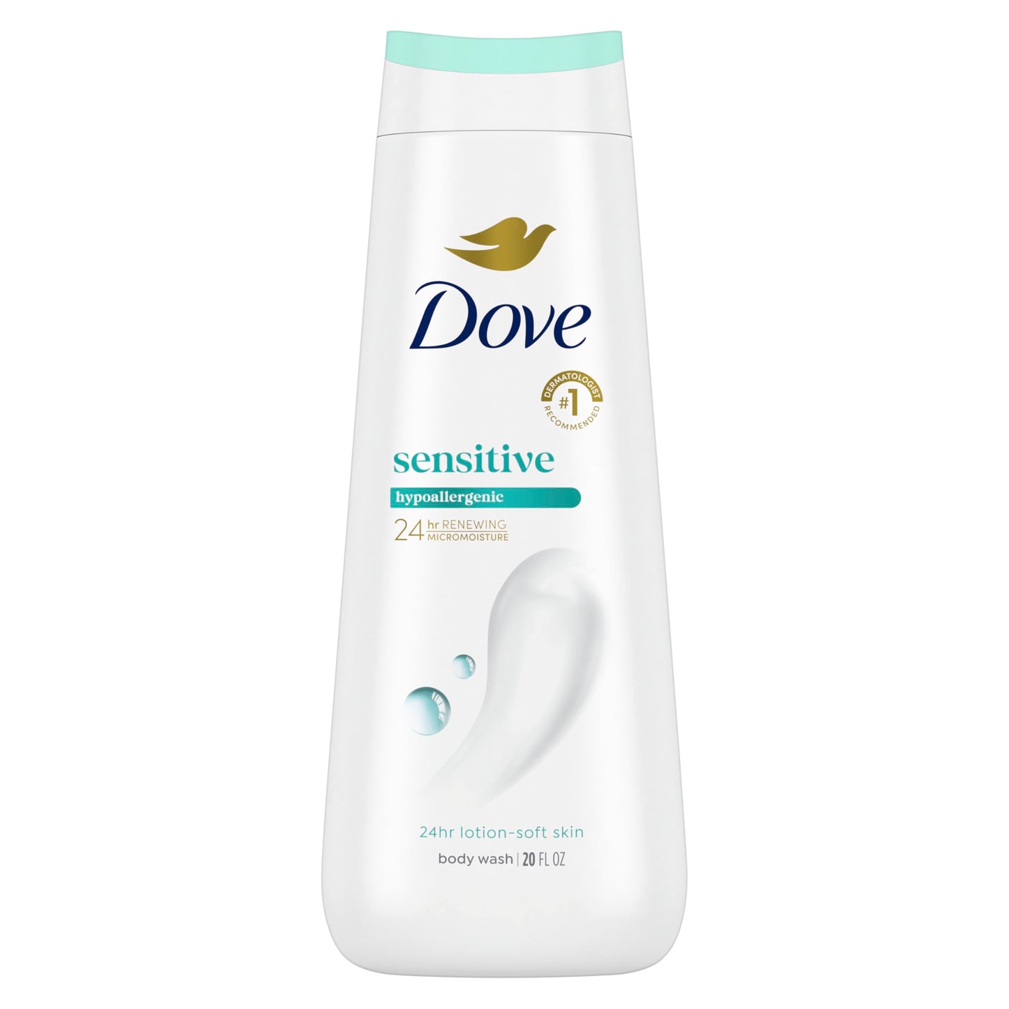HotDove Body Wash 3 Count Sensitive Skin For 24hr Lotion-Soft Skin Moisturizing Skin Cleanser Gentle Hypoallergenic Formula with No Sulfates No Parabens