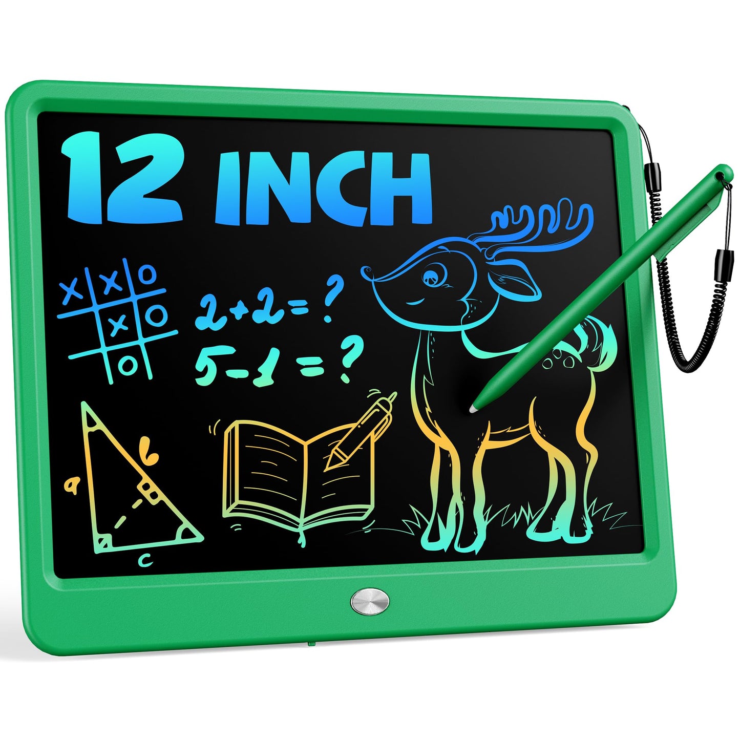 HotBravokids 10 Inch LCD Writing Tablet for 3-8 Year Olds - Electronic Drawing Pad and Doodle Board as Educational Birthday Gifts for Girls and Boys (Pink)