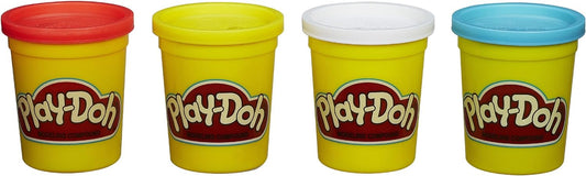 Hot Hasbro Play-Doh For Modeling 4-Pack of Colors 16 Ounce Total - Red, Yellow, White and Blue