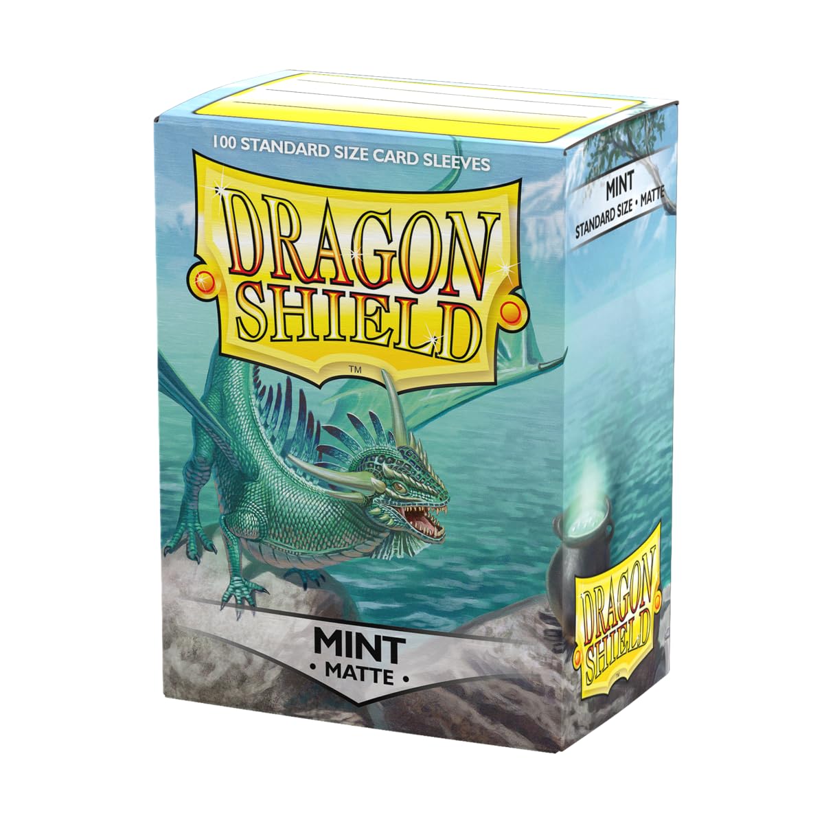 Hot Dragon Shield | Standard Size Card Matte Sleeves | 100 CT - Smooth & Tough Premium TCG Sleeves | Compatible with Pokemon, Flesh & Blood, One Piece & Magic the Gathering | Forest Green