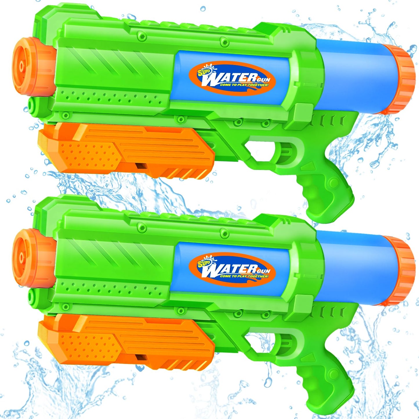 Hot Super Water Gun for Kids Adults: 2 Pack Super Water Gun Soaker 1200cc Squirt Blasters with Impressive Range - Ideal Toys for Boys Girls Summer Outdoor Swimming Pool Water Toys Fun