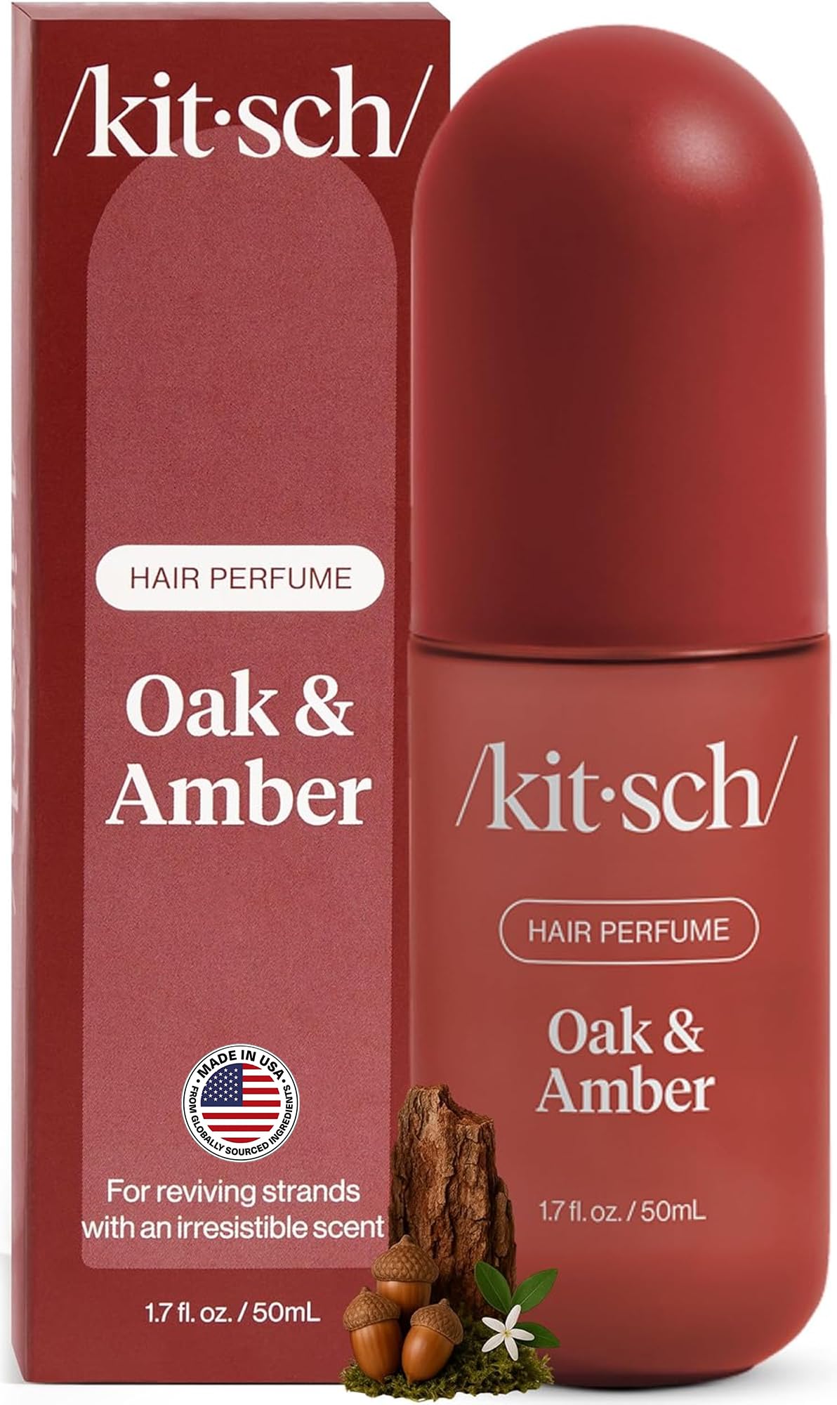 HotKitsch Hair Perfume for Women - Amber Shores, 50mL | Clean, Deodorizing & Patented Odor-Eliminating Technology Hair Spray & Body Mist | Freshen Hair, Body & Pillows
