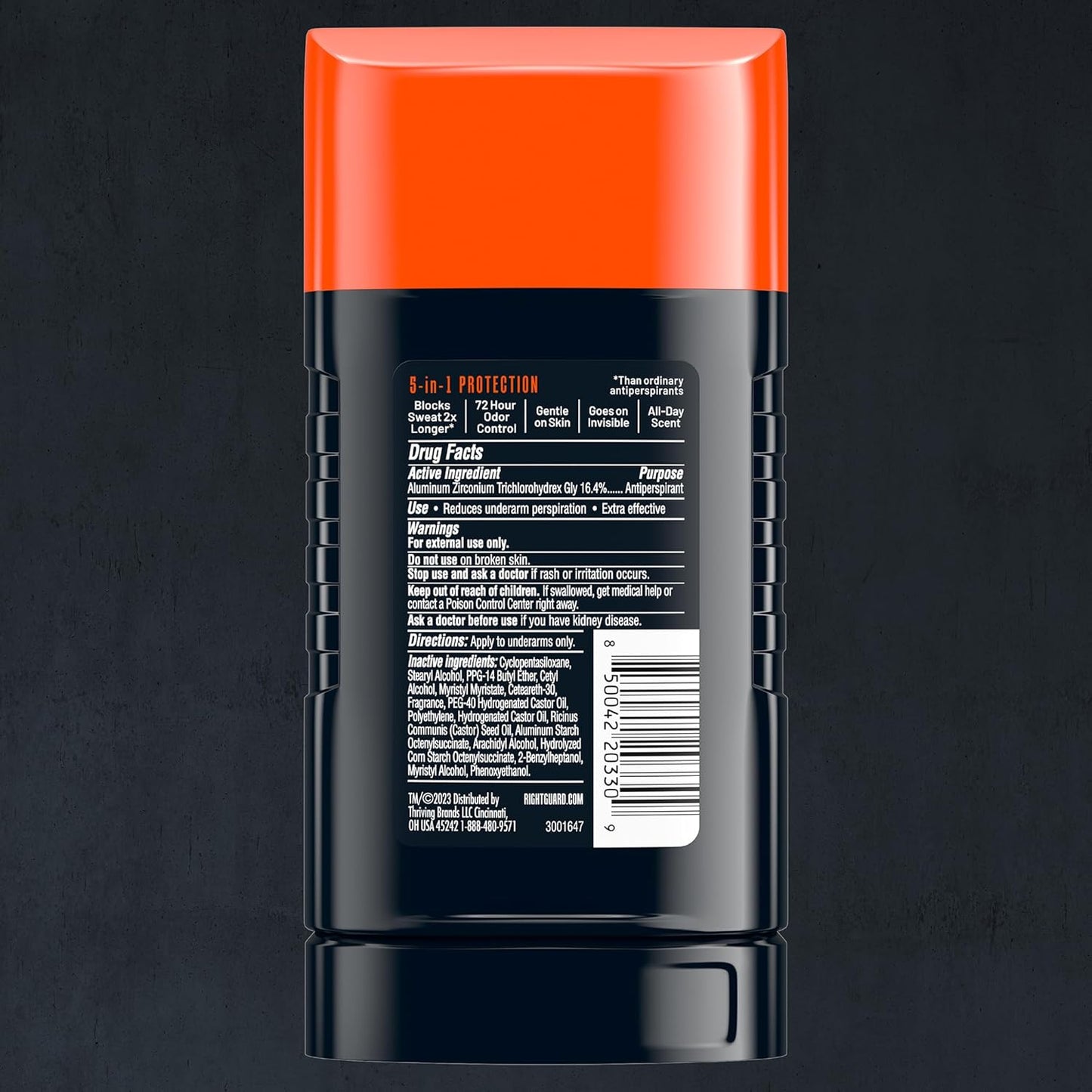HotRight Guard Xtreme Defense Invisible Solid Antiperspirant Deodorant, Fresh Blast Scent - 5-in-1 Deodorant Men Can Trust, 72-Hour Odor Control, 2.6 oz (4 Pack)