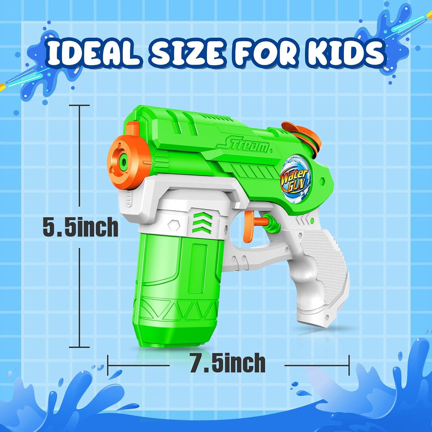 HotWater Guns for Kids Adults, 6 Pack Squirt Guns Soaker Blaster 220CC Capacity Long Range Super Water Gun Pistols for Boys Girls Toddlers Swimming Pool Water Toys (6)