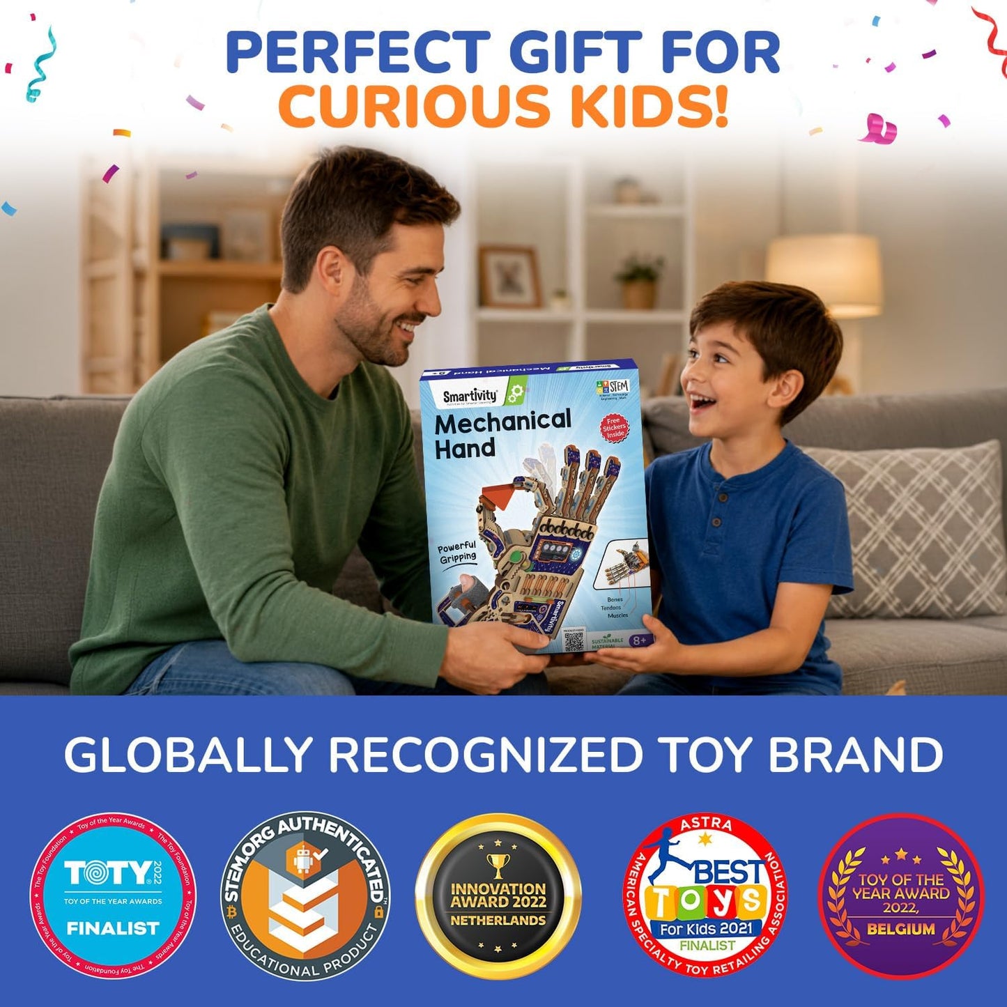 Hot Smartivity DIY Robotic Mechanical Hand STEM Toy for Kids 8-14 Years Old | Parents Choice Award Winner I Birthday Gift for Kids | Engineering Kit for 8, 9, 10, 11, 12, 13, 14 Years Old Boys & Girls