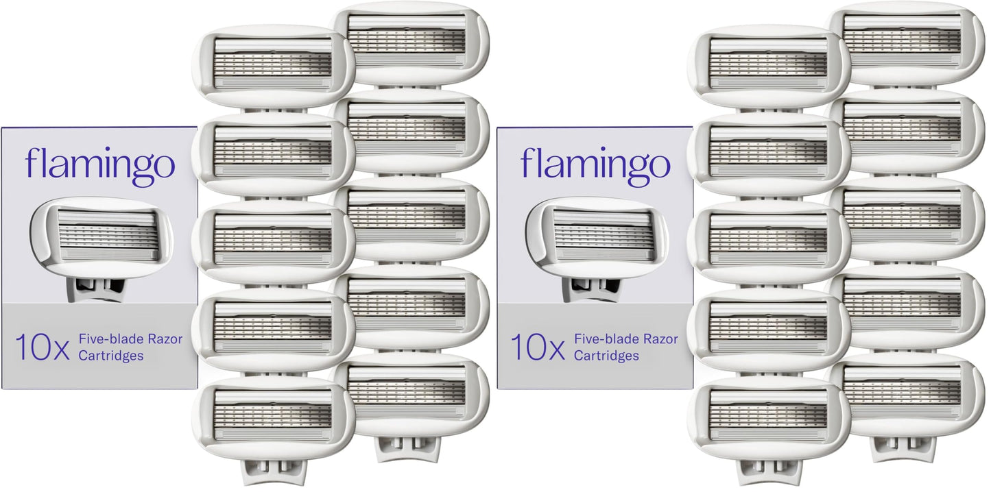 HotFlamingo Women's Original Razor Blade Refill Cartridges for Women - 10 Count - 5-Blade Shaving Razors for Women
