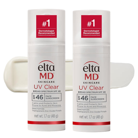 HotEltaMD UV Clear Face Sunscreen SPF, Oil-Free Sunscreen with Zinc Oxide, Dermatologist Recommended