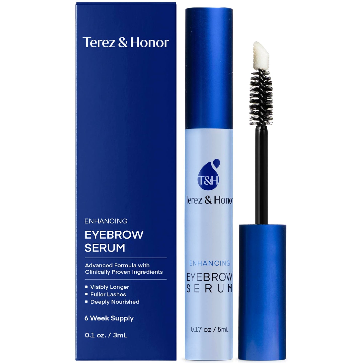 HotAdvanced Eyelash Serum for Thicker, Longer Eyelashes and Eyebrows - Grow Luscious Lashes with Brow Enhancer (3mL)