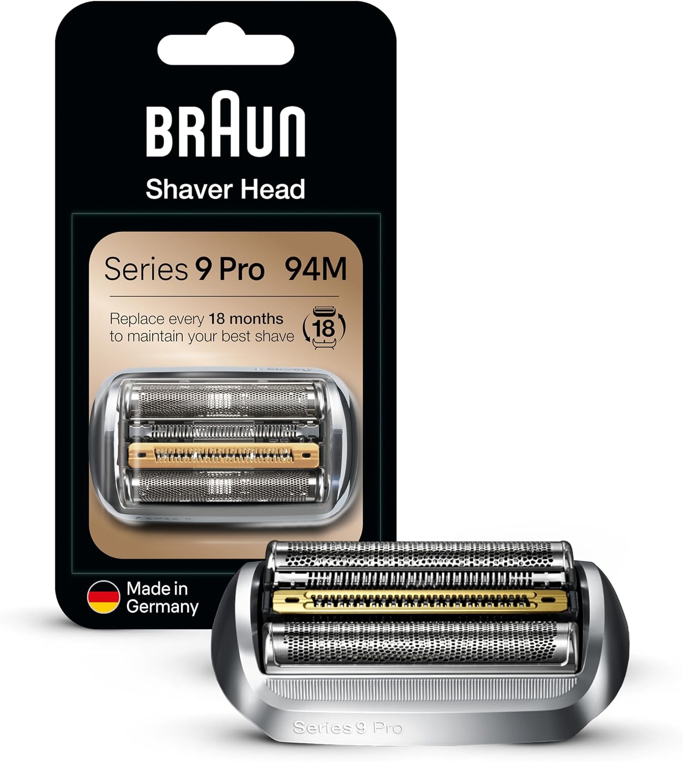 HotSeries 9 Men's Electric Shaver Head Original Replacement Blade, Silver 94M