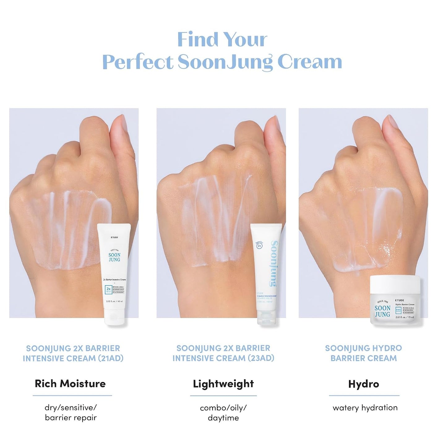 HotETUDE SoonJung 2x Intensive Cream for Barrier Repair, Rich Moist, Madecassoside & Panthenol for Soothing, Face Moisturizer for Sensitive Skin, pH Balanced, Hypoallergenic, Korean Skin Care,2.02 Fl Oz