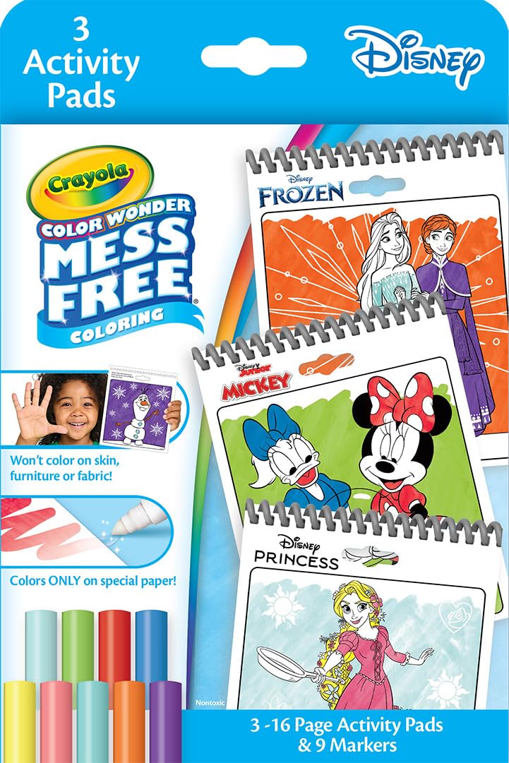 HotCrayola Color Wonder Mess Free Coloring Activity Set (30+ Pcs), Travel Art Kit, Gift for Kids & Toddlers, Ages 3+