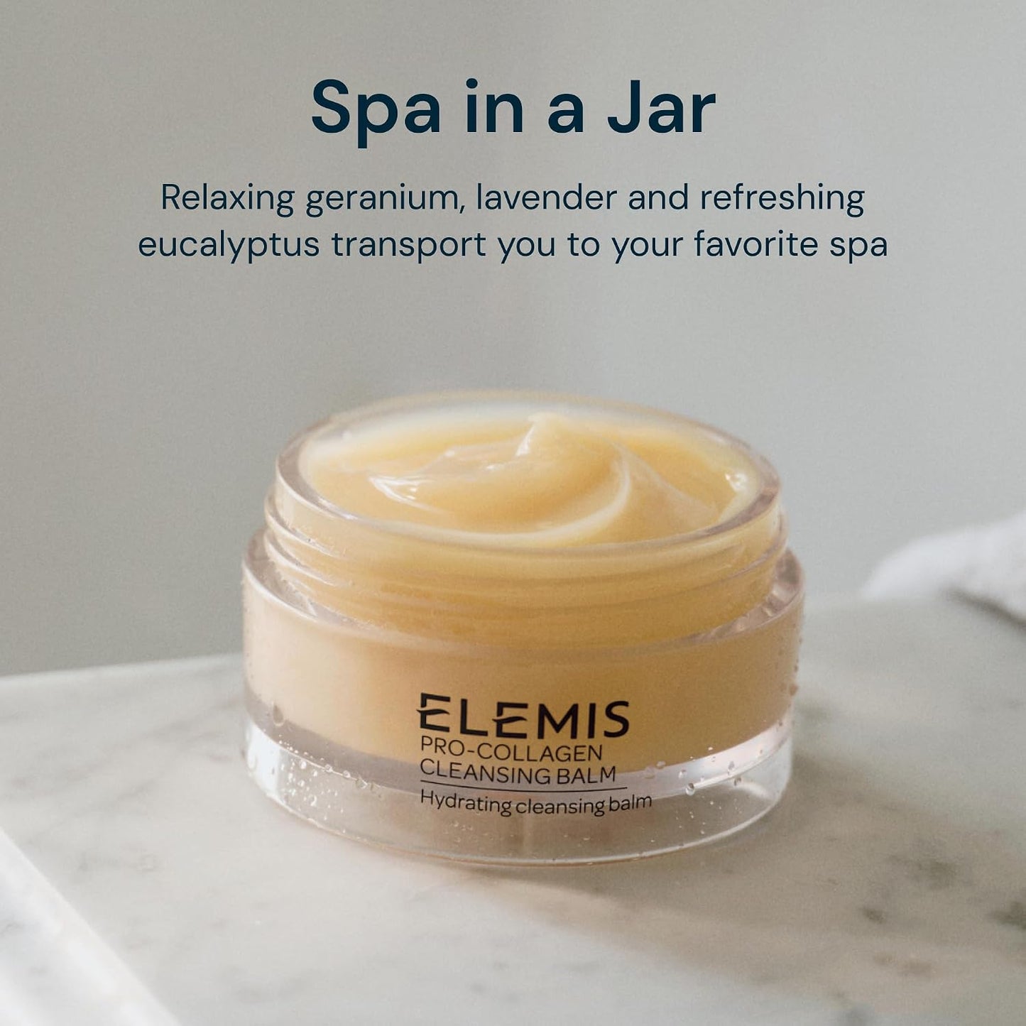 HotELEMIS Pro-Collagen Cleansing Balm Makeup Remover, Hydrating Facial Cleanser, Oil Cleanser, Oil Makeup Remover, Deep Cleanse, 20g, Original New