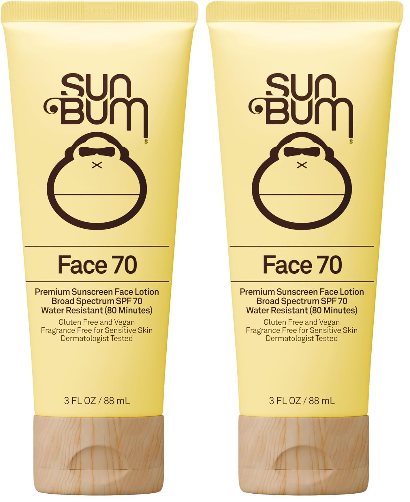 HotSun Bum Original SPF 50 Sunscreen Face Lotion - Broad Spectrum Moisturizing Facial Sunscreen with Vitamin E - Travel Size - 3 oz