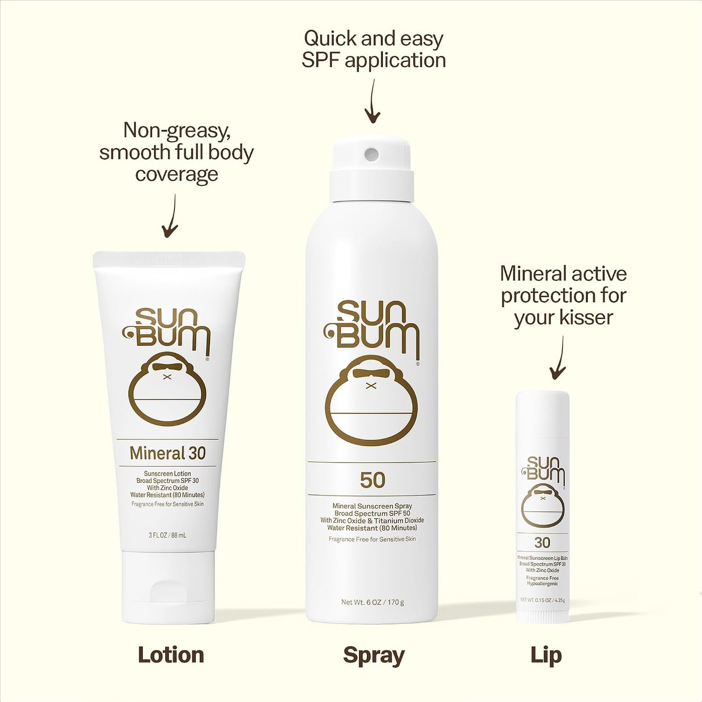 HotSun Bum Mineral SPF 30 Sunscreen Body Spray - NEW FORMULA 2026 Water-Resistant Broad Spectrum Moisturizing Sunscreen with Vitamin E - Hawaii 104 Act Compliant (Without Octinoxate & Oxybenzone) - 6 oz