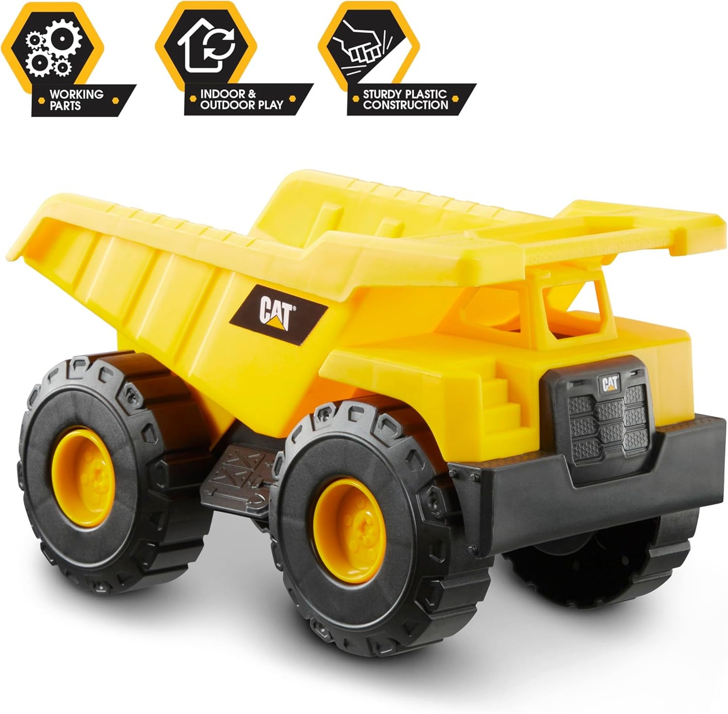 Hot Cat Construction 7" Dump Truck, Loader & Excavator toys Combo Pack