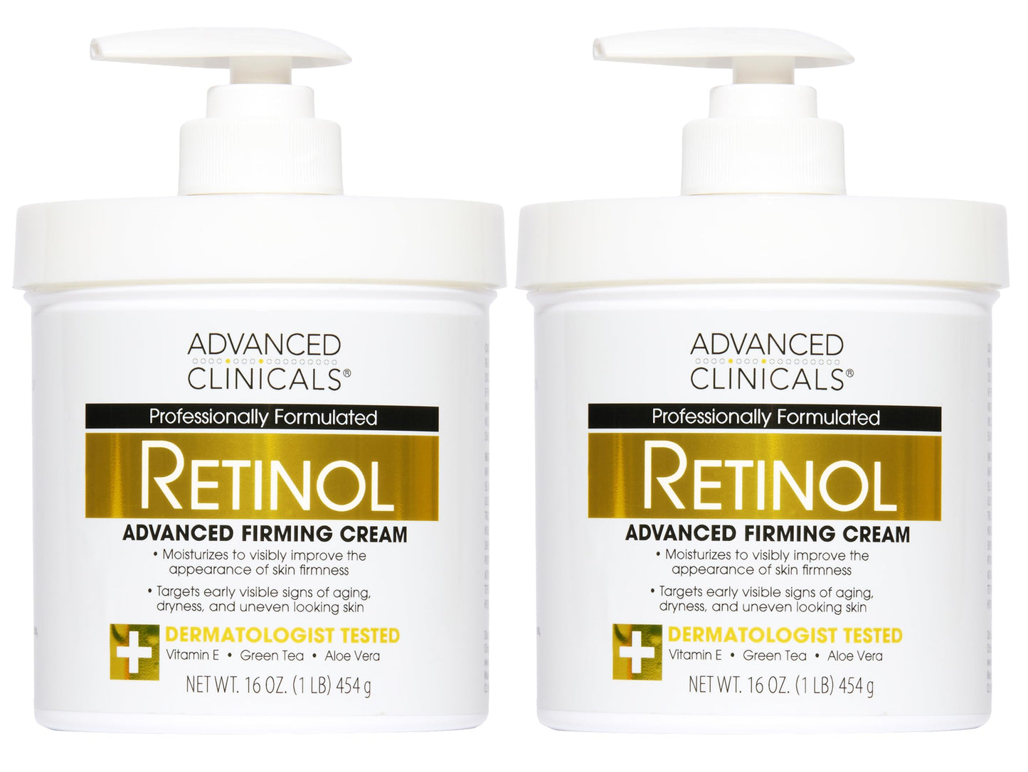 HotAdvanced Clinicals Retinol Body Lotion & Face Moisturizer | Visible Anti Aging Skin Care Retinol Body Cream For Women & Men Targets Look Of Fine Lines, Wrinkles, & Crepe Looking Dry Skin, 16 Ounce