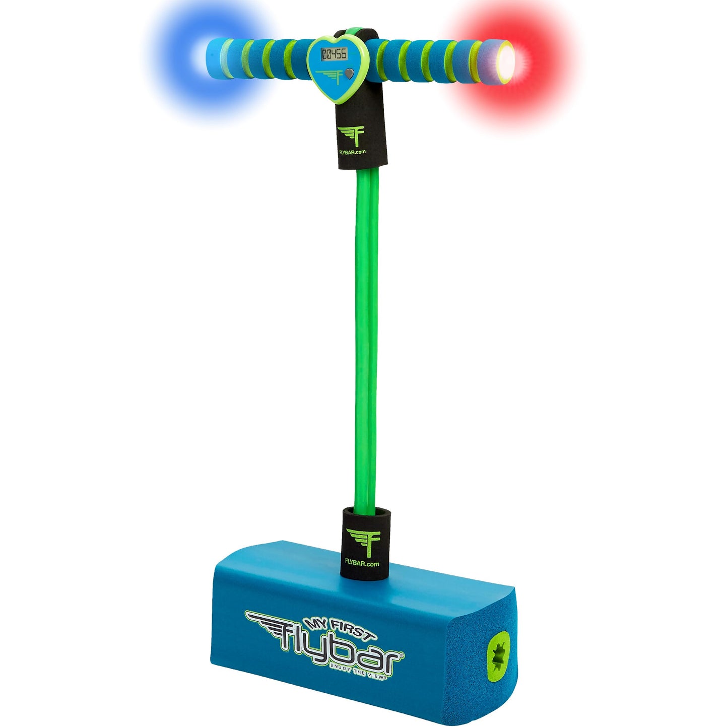 HotFlybar My First Foam Pogo Jumper for Kids Fun and Safe Pogo Stick, Durable Foam and Bungee Jumper for Ages 3 and up Toddler Toys, Supports up to 250lbs (Blue)