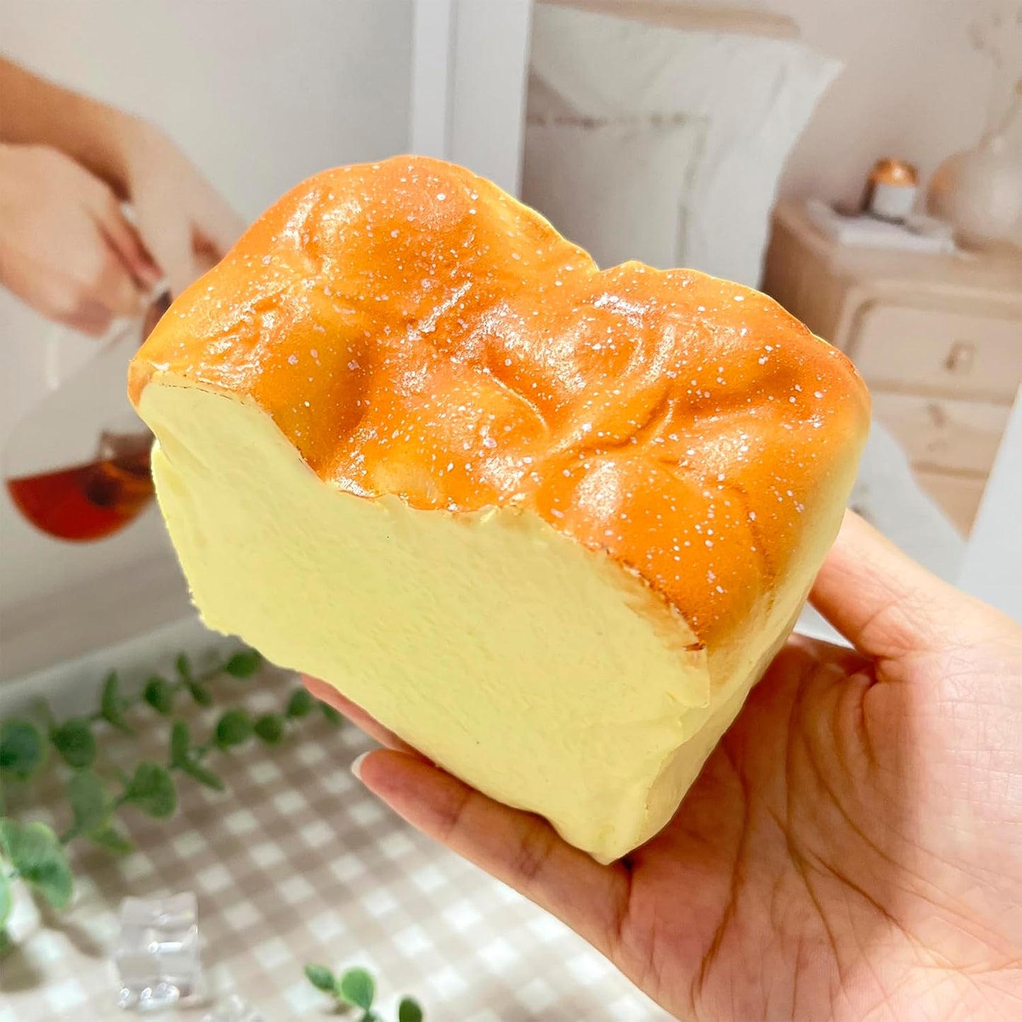 HotBread Squeeze Squishy Toy，Slow Rising Squishy， Dumpling Stress Balls，PU Materia Fidget Toy for Office or Party Favor