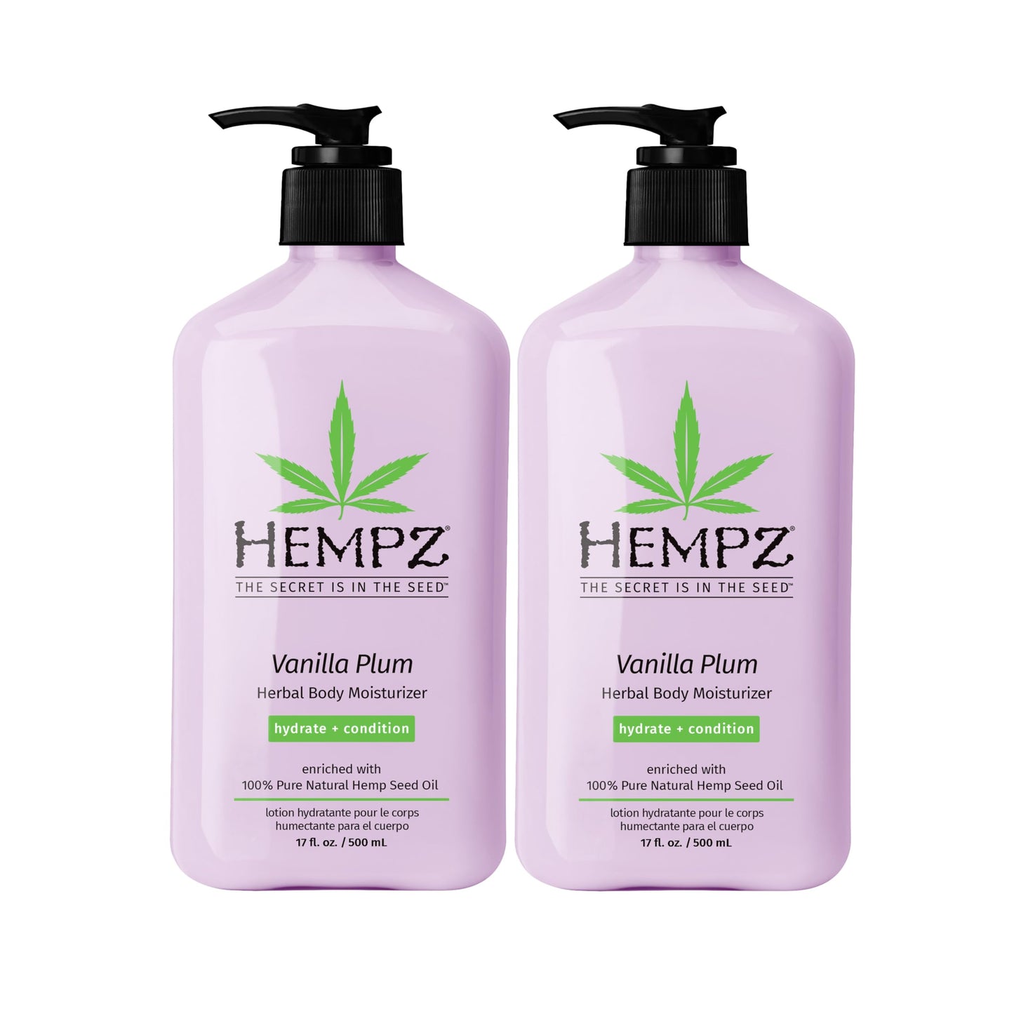 HotHempz Whipped Vanilla & Coconut Cream Body & Hand Lotion, Vegan Formula, for Men or Women, 17 oz.