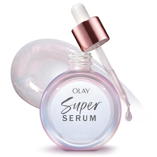 HotOlay Super Serum - Glow Serum for Face - Activated Niacinamide, Vitamin C & E, Collagen Peptide, AHA - 5-in-1 Benefits - Brightens, Hydrates, Smooths, Firms, Evens Tone, Proactive Anti-Aging, 1.0 Oz