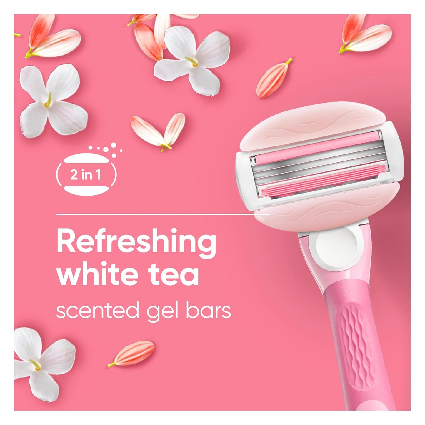 HotGillette Venus ComfortGlide White Tea 4 count, with Gillette Venus ComfortGlide plus Olay 2 count, Women's Razor Blade Refills