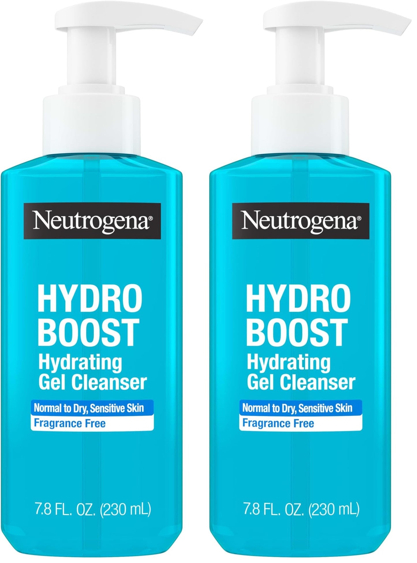 HotNeutrogena Hydro Boost Hydrating Gel Cleanser, Daily Face Wash for Sensitive Skin, Gentle Foaming Facial Cleanser, Noncomedogenic, Alcohol- and Fragrance-Free Hyaluronic Acid, 7.8 fl oz