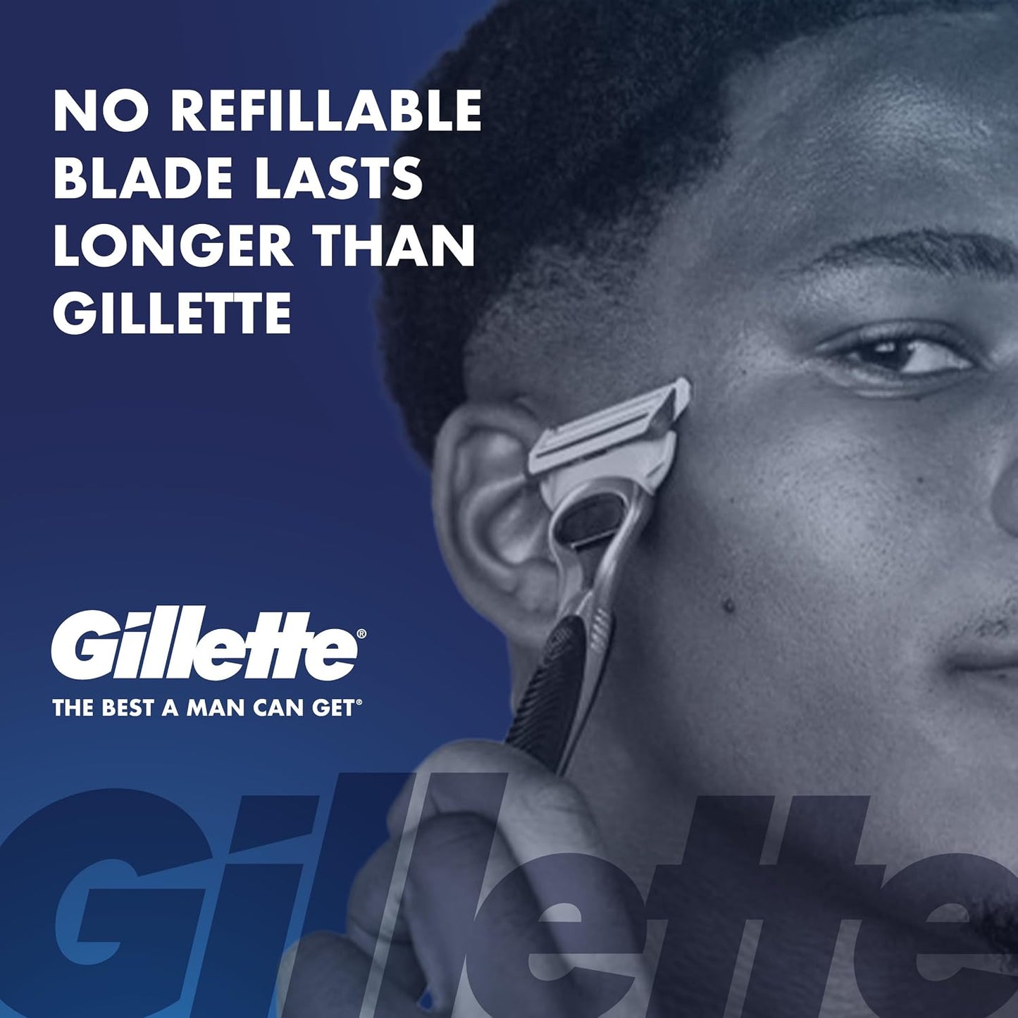 HotGillette SkinGuard Razor Blade Refills for Men, 2 Blade Cartridge, SkinGuard for Sensitive Skin, Lubrication, Fits SkinGuard Razor Handles, 8 Count