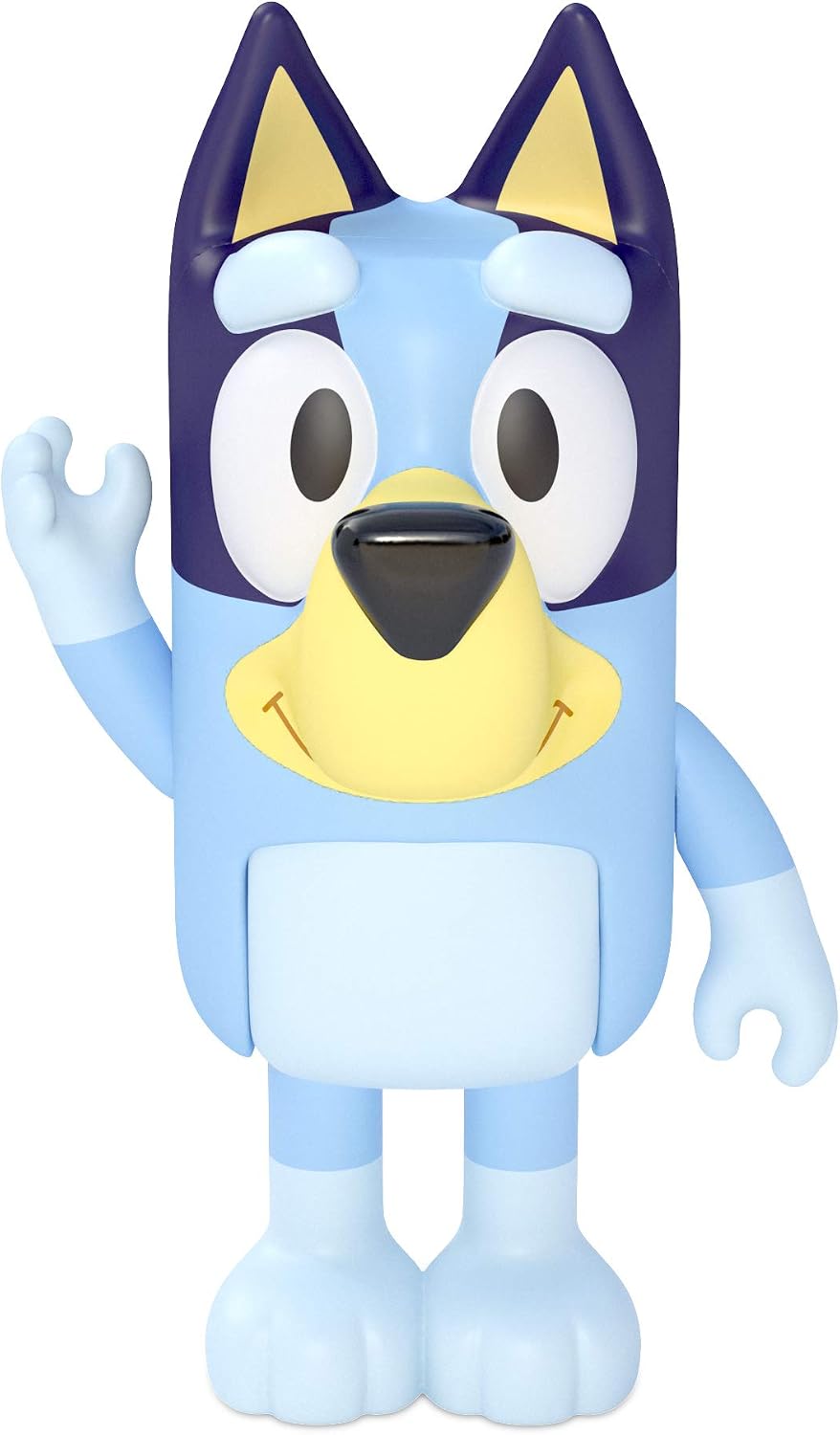 HotBluey Family Figure Pack of 4, Robust Poseable Character Toys with Bingo, Chilli, and Bandit Figures, Toddler-Sized Animal Figurines for Kids Ages 3+ | Movable arms & legs, portable size for on-the-go play; toddler figurine toys for kids ages 3+, thoug