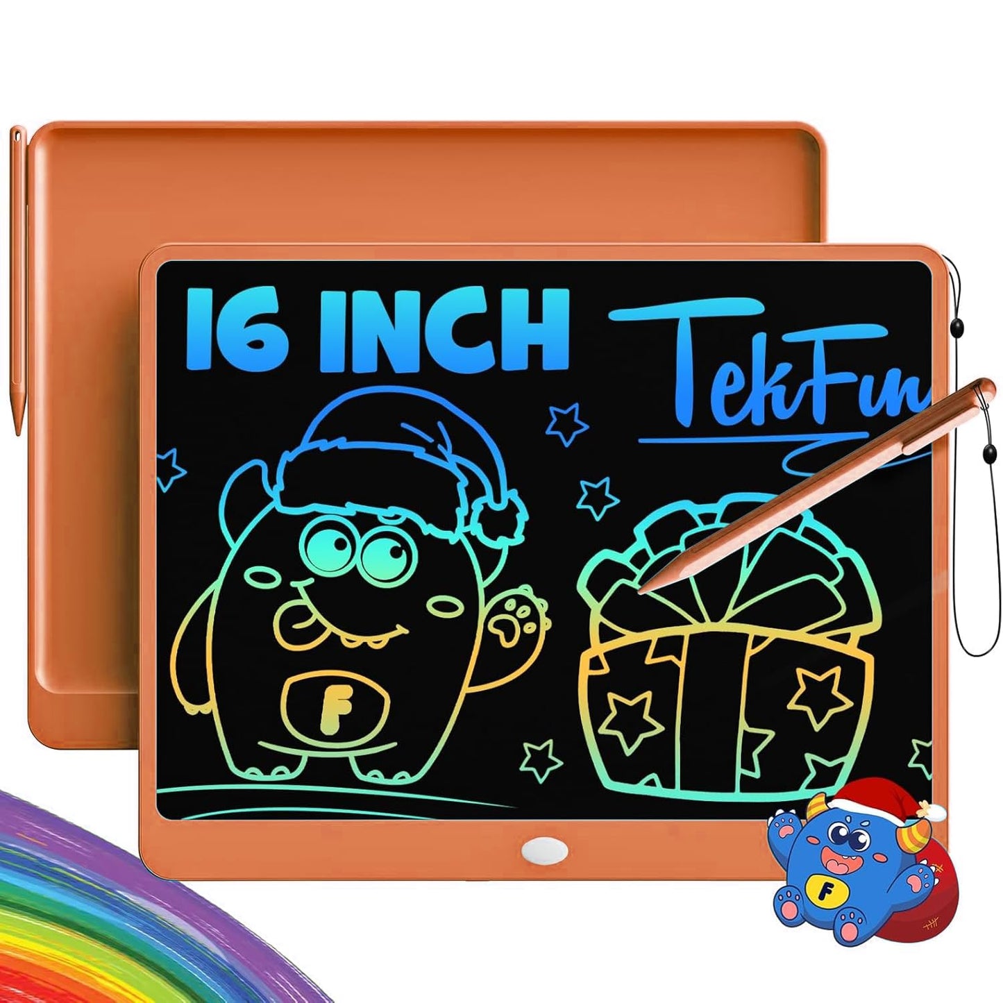 Hot TEKFUN LCD Writing Tablet for Kids, 10-inch Coloring Drawing Pad, Mess Free Doodle Board, Airplane Travel Toys for Boys and Toddlers, Road Trip Essentials, Gifts for 3 4 5 6 7 8 Year Old Girls (Pink)