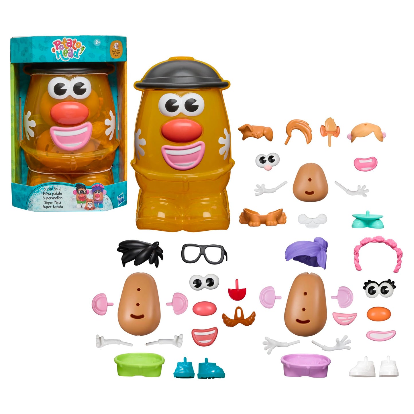HotPotato Head Express Yourspud Playset with 1 Potato Body and 32 Accessories, Creative Toddler and Preschool Toys for Boys and Girls 2 Years and Up (Amazon Exclusive)