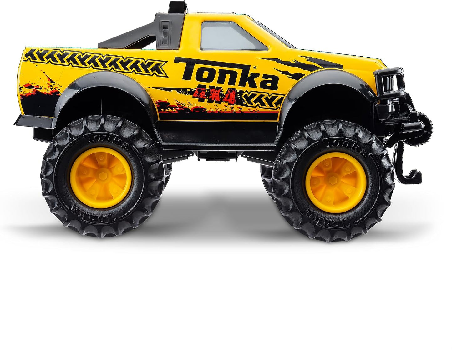 HotTonka Steel Classics 4x4 Pickup Truck - Made with Steel & Sturdy Plastic, Yellow Toy Construction Truck, Boys and Girls, Kids, Toddlers, Ages 3+