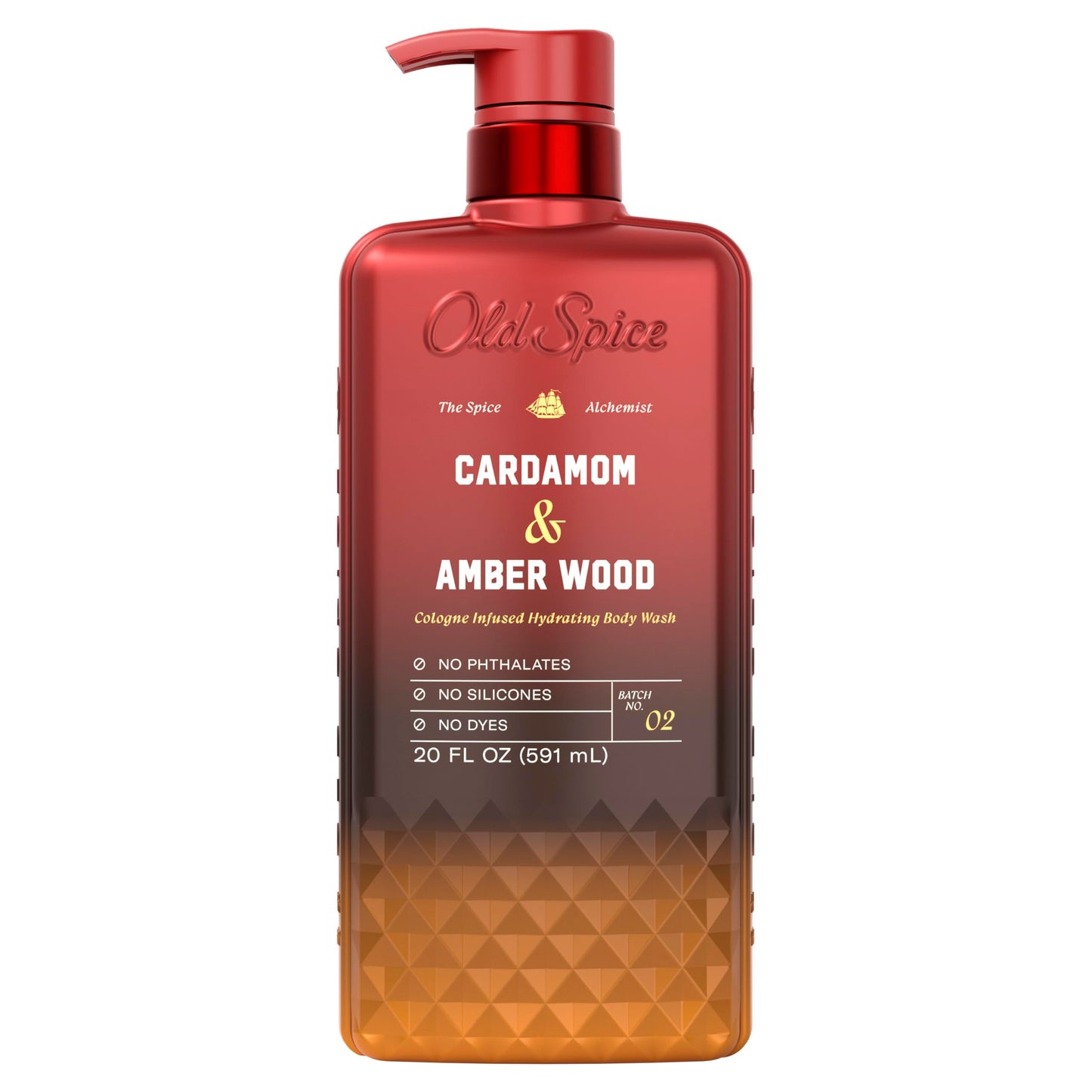HotOld Spice Body Wash for Men, The Spice Alchemist Collection, 24/7 Cologne Infused Hydration, No Trade Off Formula, Free of Phthalates Silicones & Dyes, Cashmere + Vanilla Wood Scent, 20 oz