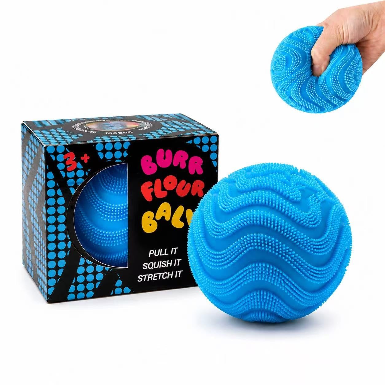 HotFuzz Ball Squishy Stress Ball,Soft Fidget Squishy Fuzz Squeeze Ball for Adults,Anxiety Stress Relief Toys,Party Favors Gift for Adults (Pink Ball)