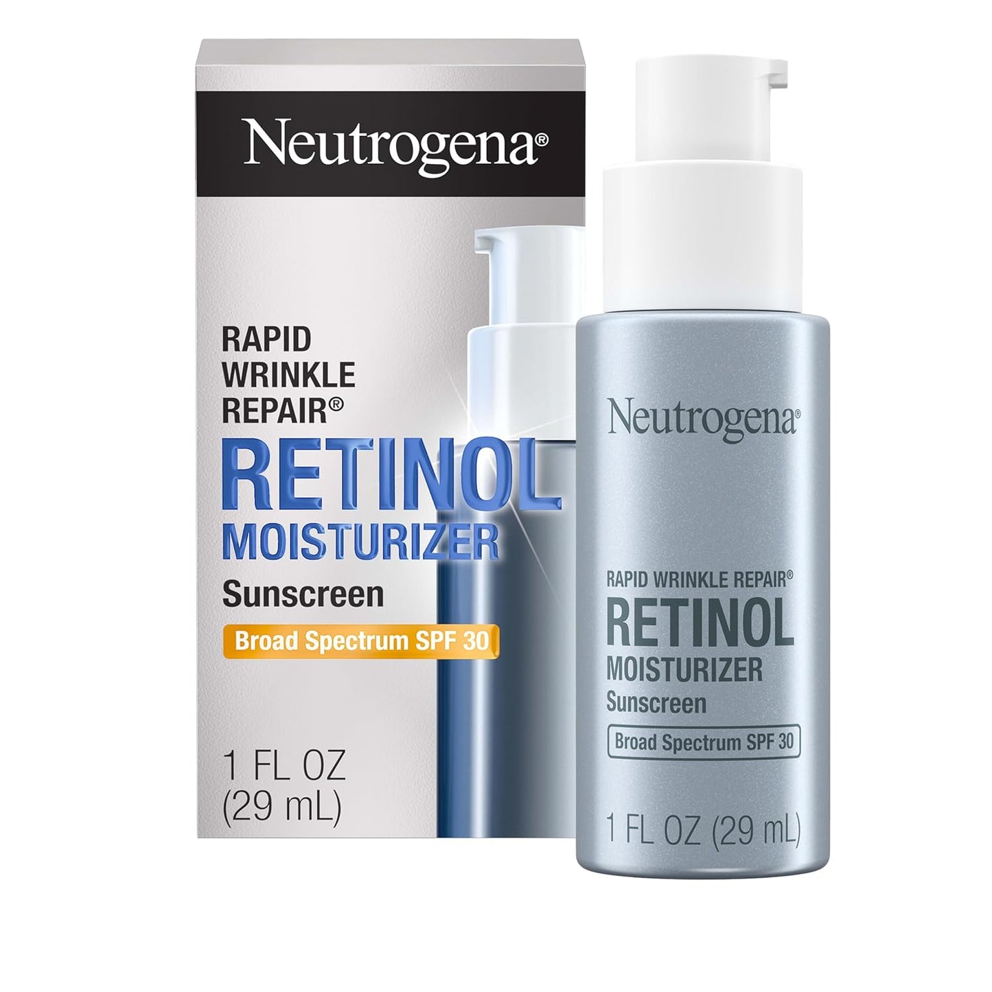 HotNeutrogena Rapid Wrinkle Repair Retinol Face Moisturizer with SPF 30 Sunscreen, Daily Anti-Aging Face Cream with Retinol & Hyaluronic Acid to Fight Fine Lines, Wrinkles, & Dark Spots, 1 fl. oz