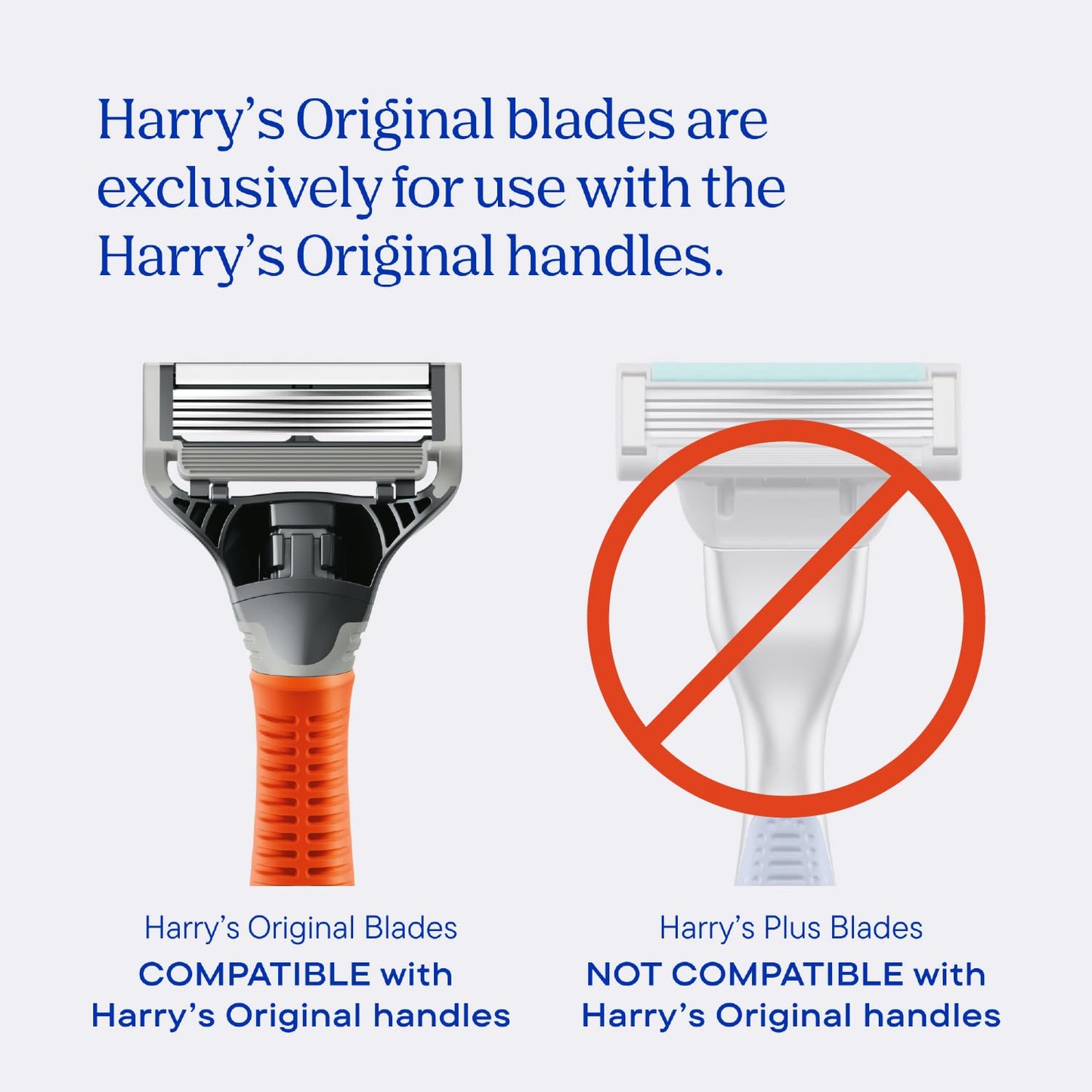 HotHarry's Original Razor Blades for Men - 14 Count - Premium Razor Blade Refill Cartridges - German Engineered