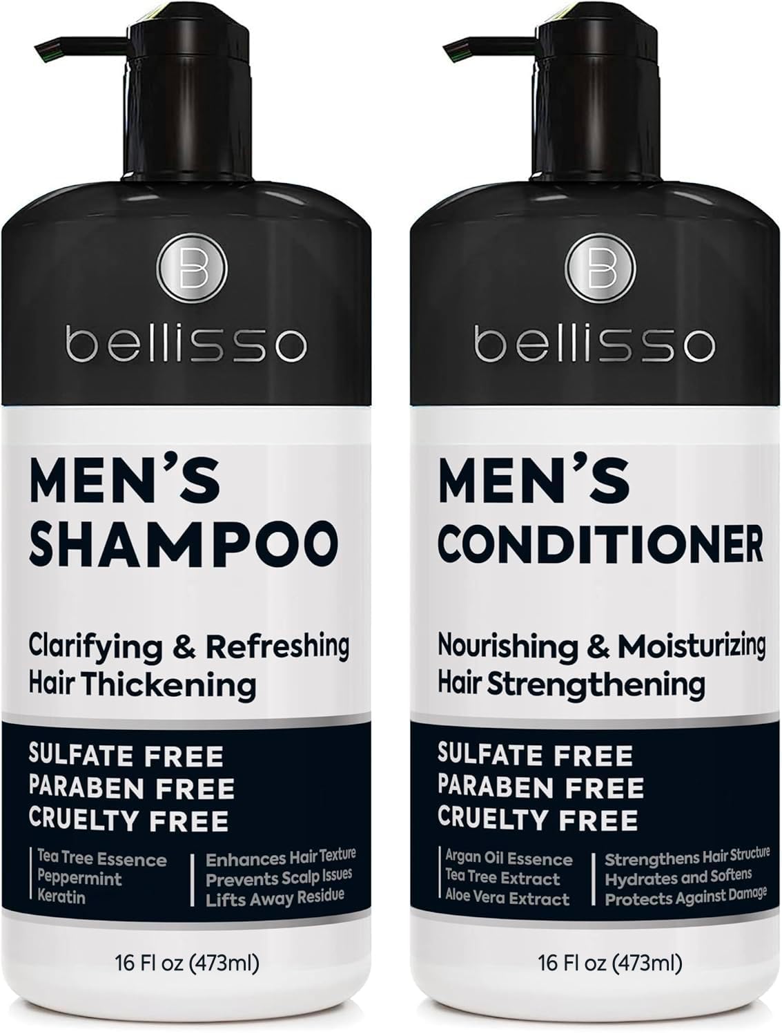 HotBiotin Shampoo and Conditioner Set - Sulfate and Paraben Free Treatment for Men and Women - Hair Thickening Volumizing Products to Help Boost Thinning Hair with Added Keratin